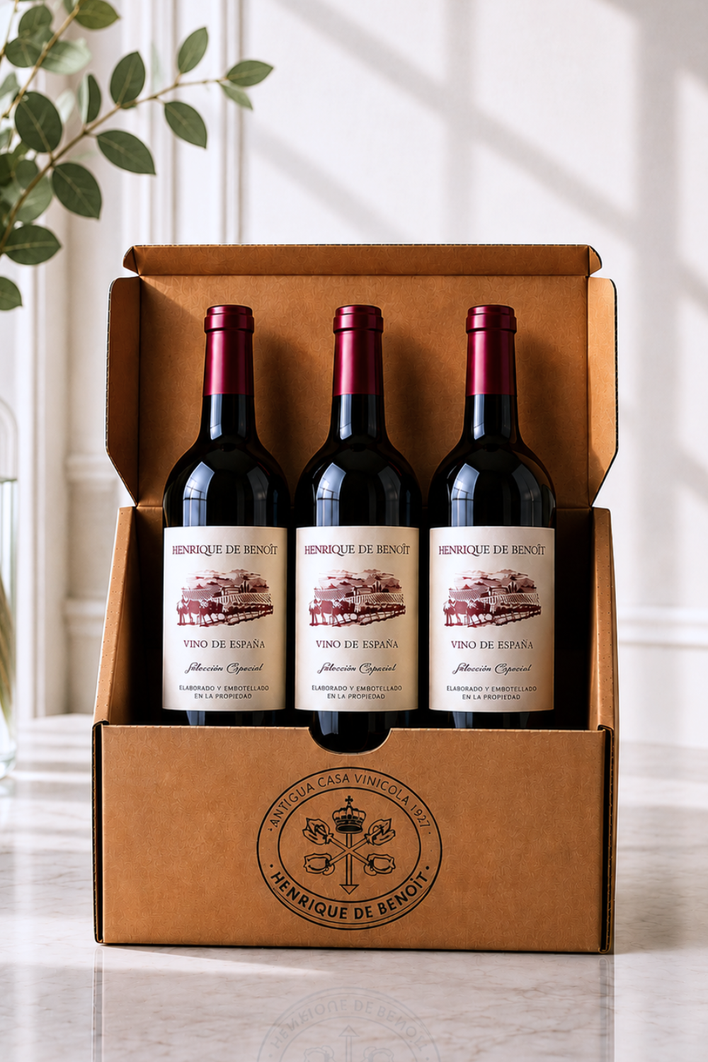 Pack 3 Botellas de Vino Tinto Henrique de Benoit