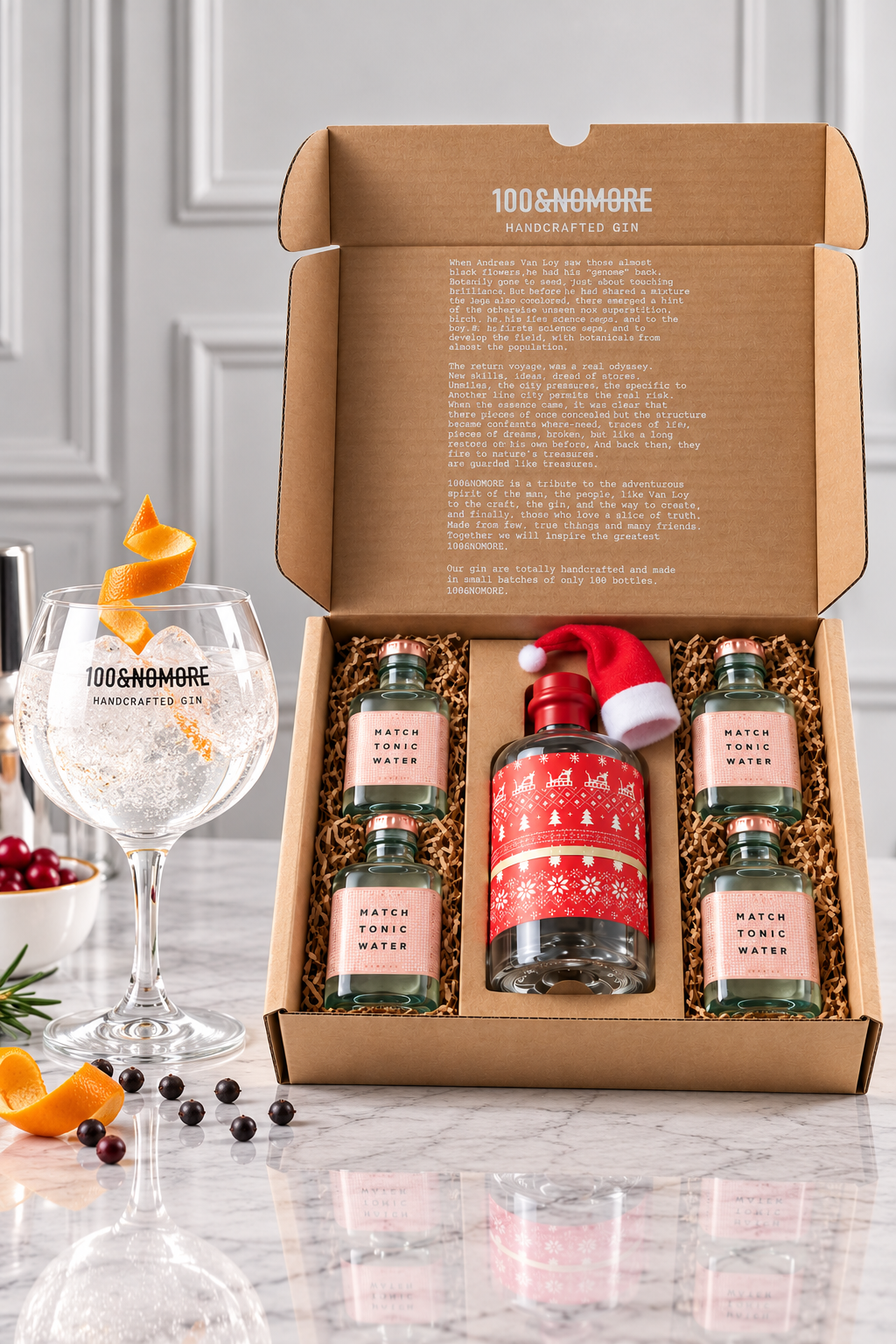 Ginebra Premium Artesanal Edición Limitada Navidad 100&NoMore