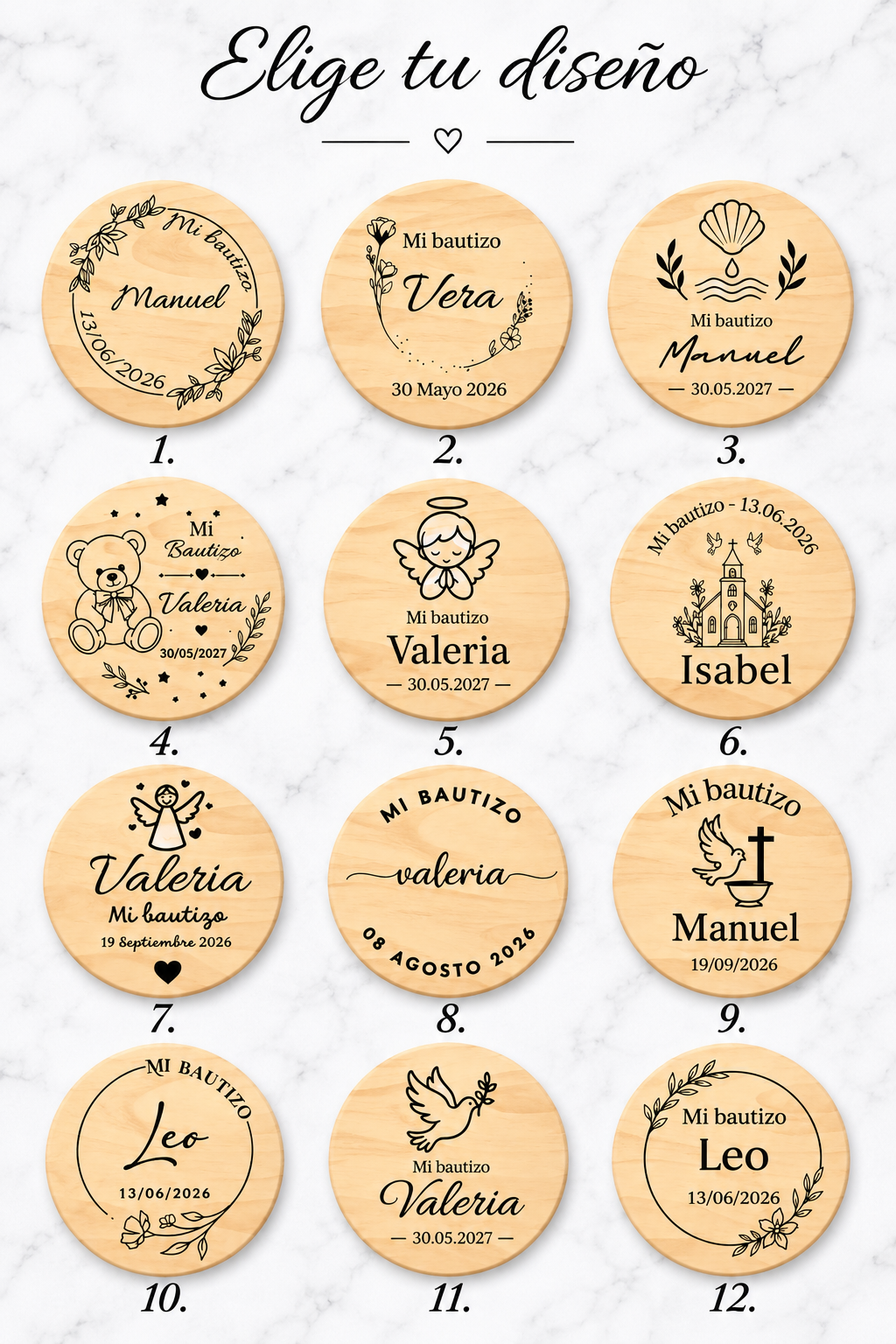 Espejos Personalizados para Bautizos