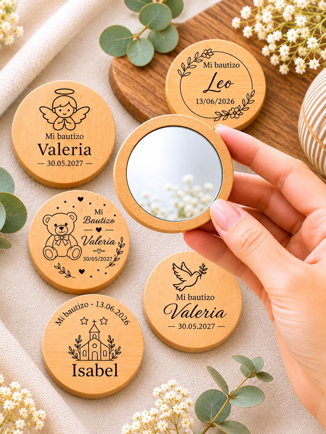 Espejos Personalizados para Bautizos