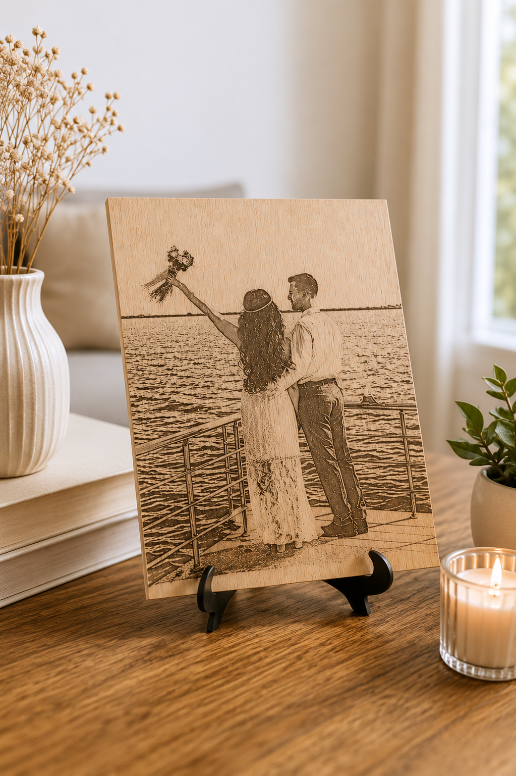 Foto grabada en madera