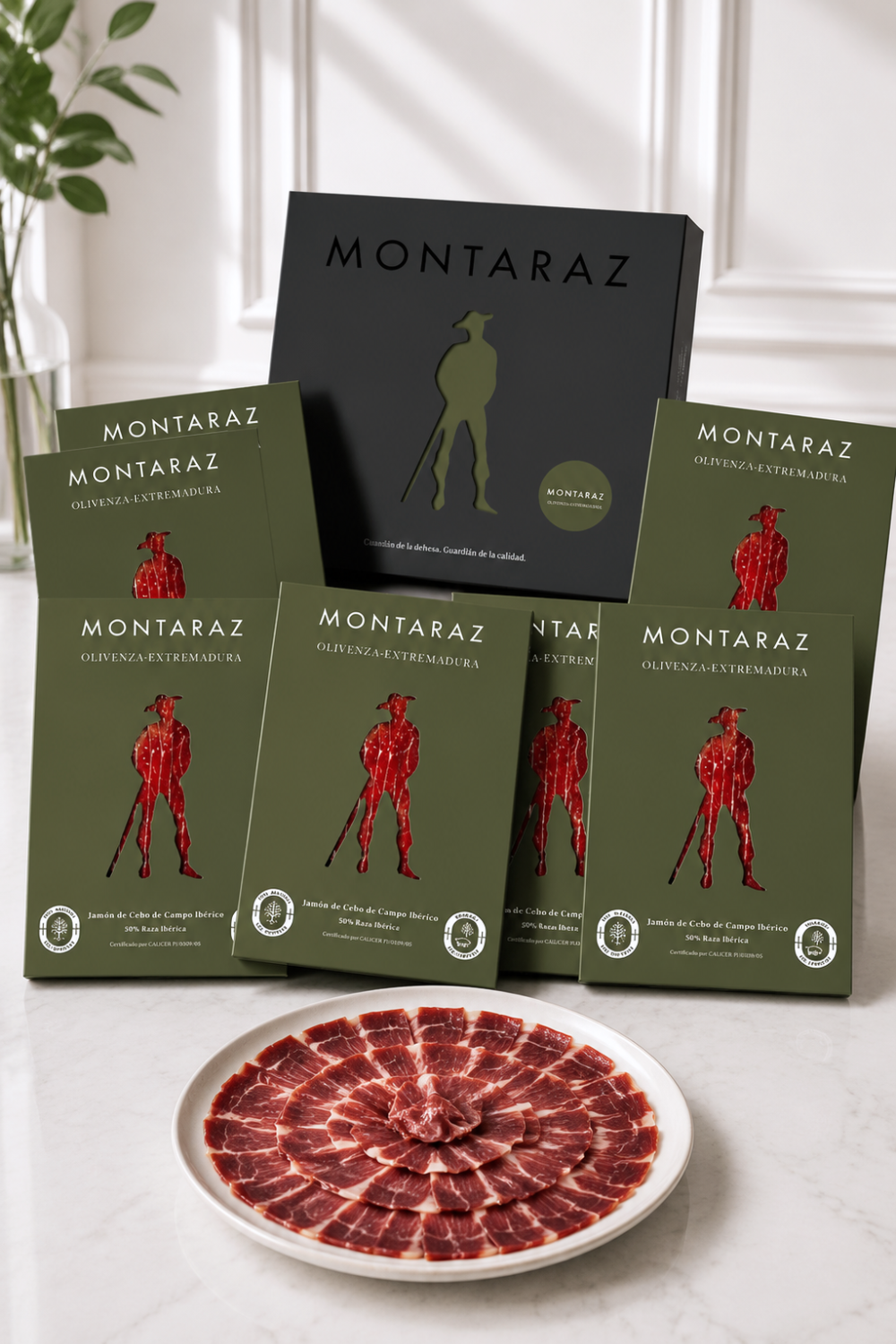 Caja con 7 Loncheados de Jamón de Cebo de Campo Ibérico 50% Raza Ibérica Montaraz