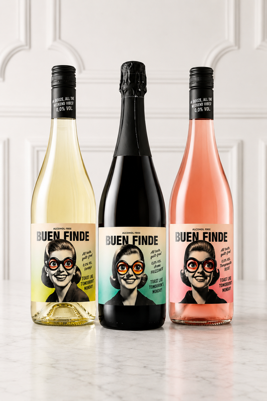 Pack Vino Blanco, Rosado y Frizzante Sin Alcohol Buen Finde