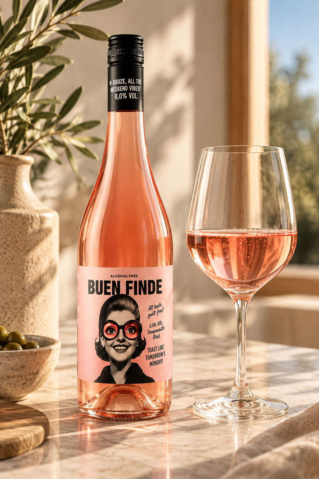 Vino Rosado Tempranillo Sin Alcohol Buen Finde